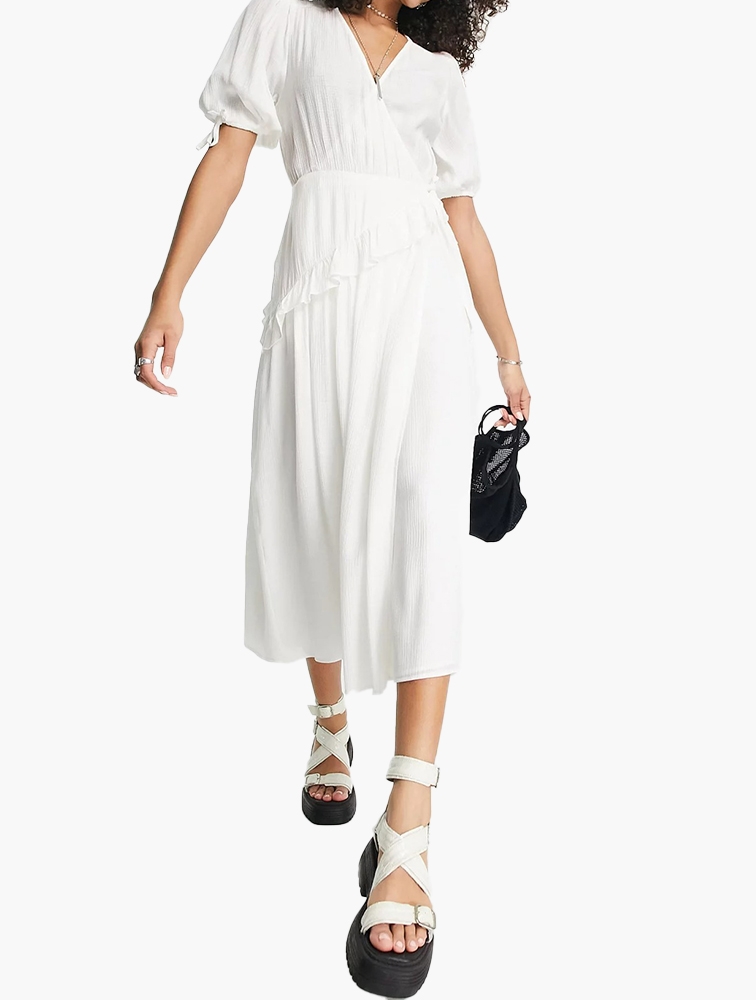 Topshop midi wrap deals dress